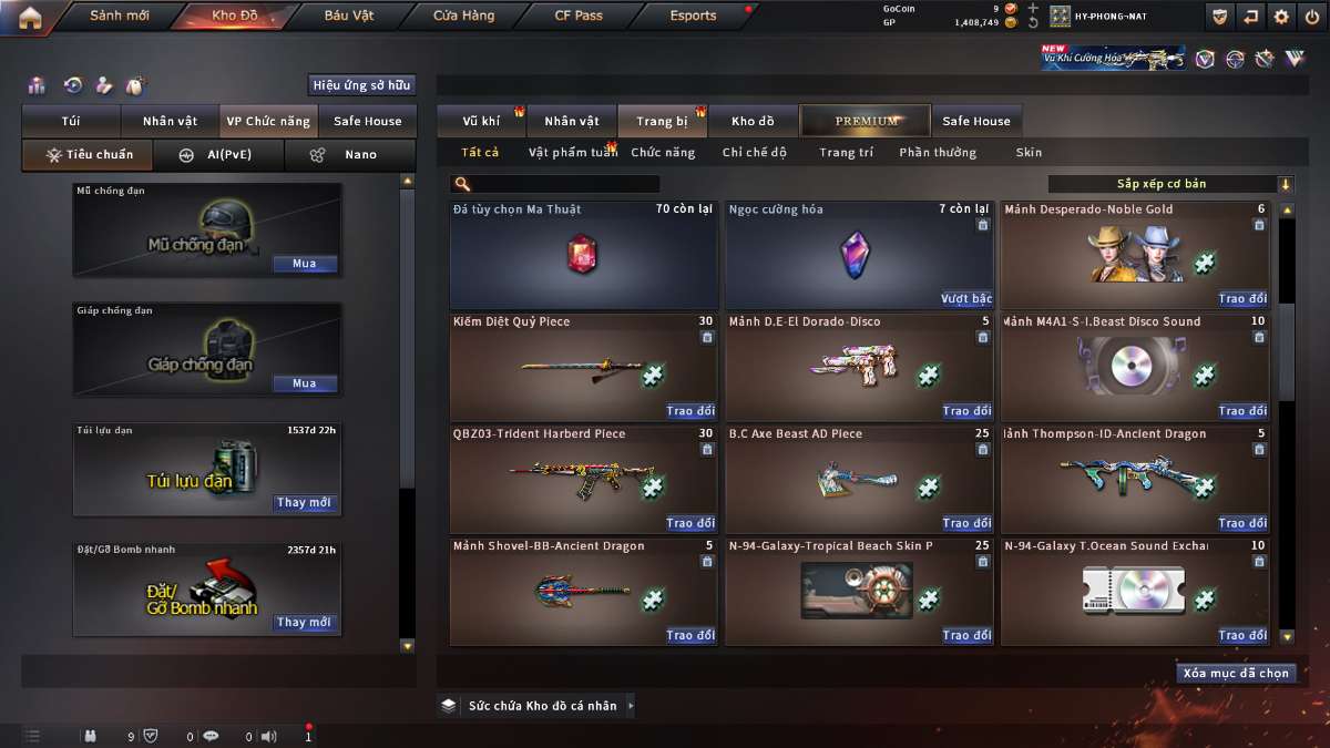 shop acc cf uy tin gia re